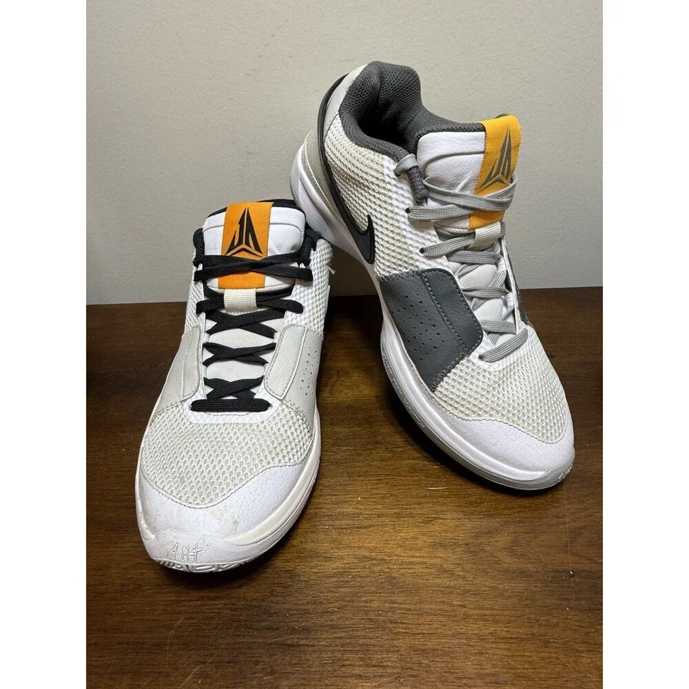 Nike Ja 1 Light Smoke Grey Sneaker White Gray Black Yellow DR8785-100 2023 8.5M - Picture 2 of 10